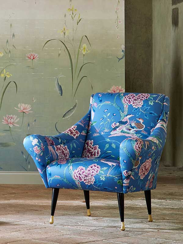 Sanderson gardin og møbelstoff Indienne Peacock
